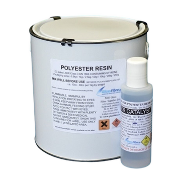 Glassfibre Polyester  Resin Includes Catalyst -  2.5Kg