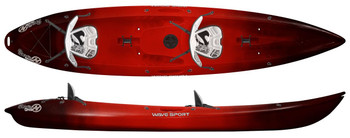 Wavesport Tandem Sit On Kayak, Cherry Bomb