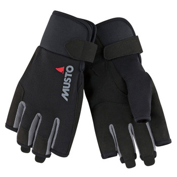 Musto Essential Sailing Short Finger Gloves - Black