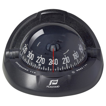 Plastimo Offshore 115 Compass - Black Conical Card  - Black