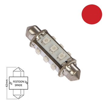 NauticLED Festoon Base LED Red