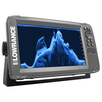 Lowrance HOOK²-9 SplitShot Transducer and Coastal Maps Fishfinder - Side View