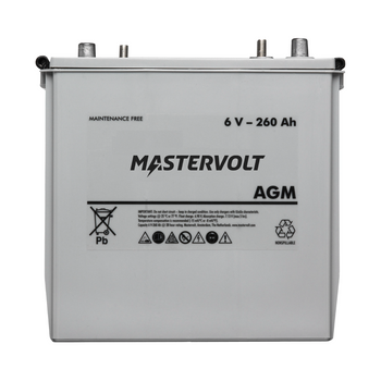 Mastervolt AGM Battery - 6V/260Ah - Straight View