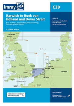 Imray C30 Harwich to Hoek van Holland and Dover Strait Chart