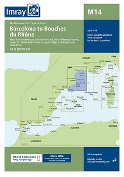 Imray M14 Barcelona to Bouches du Rhône Chart