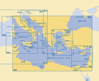 Imray M20 Sardinia to Cyprus and Port Said Chart