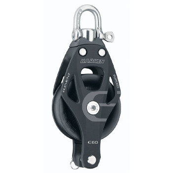 Harken Aluminum Element Single Swivel Block with Becket 6261 - 60mm