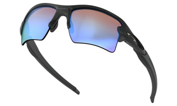 Oakley Flak 2.0 XL Sunglasses - Matte Black / Prizm Deep Water Polarized Lower Angle