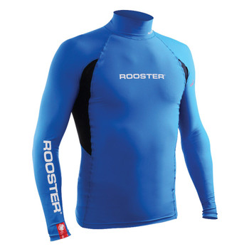 Rooster junior long sleeved rash vest -  signal blue