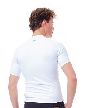 Jobe Men's Shortsleeve Rash Guard in white - back