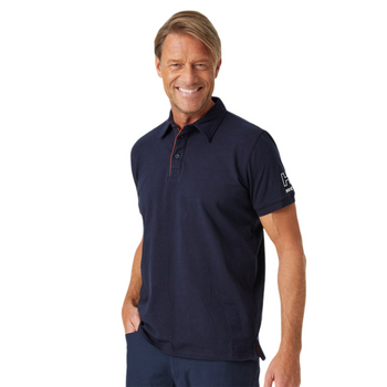 HH Workwear Kensington Polo - Navy - arm brand detail