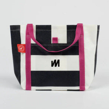 McWilliam Tote Bag - Black with Pink Handle