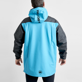 Rooster Aquafleece Oversized Teal Hoodie - water resistant - back