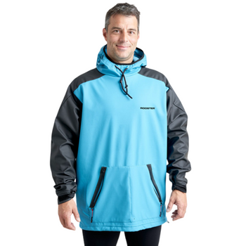 Rooster Aquafleece Oversized Teal Hoodie - water resistant