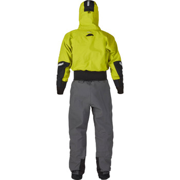 NRS Men's Navigator Comfort-Neck GORE-TEX Pro Dry Suit - Chartreuse, Back