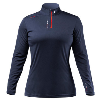 Zhik UVActive High Collar 1/4 Zip Long Sleeve Top - Women's - Navy, front