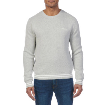 Musto Salcombe Men's Crew Knit - Grey Melange, lifestyle