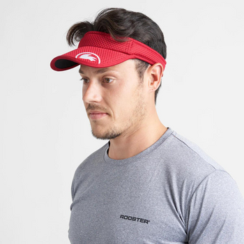 Rooster Aeromesh Visor - Red Rooster Aeromesh Visor - Red