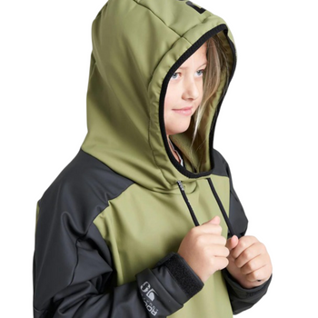 Rooster Aquafleece Hoodie - Junior - Khaki - Front