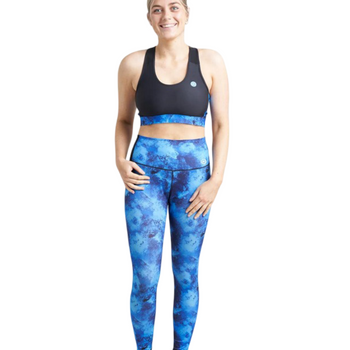 Rooster UV Sports Leggings - Women - Azure - Front Rooster UV Sports Leggings - Women - Azure - Front