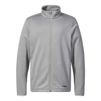 Musto Essential Full Zip Sweater - Men - Grey Melange - Front Musto Essential Full Zip Sweater - Men - Grey Melange - Front