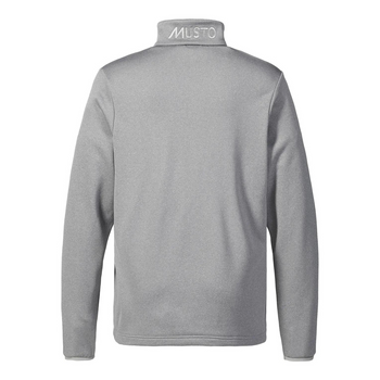 Musto Essential Full Zip Sweater - Men - Grey Melange - Back Musto Essential Full Zip Sweater - Men - Grey Melange - Back