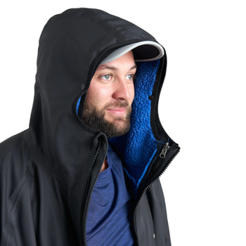Rooster Aquafleece Robe - Blue Inner
