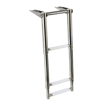 Trem S/S Telescopic Ladder 3 Step C/W Grab Rails