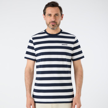 Musto Men's Classic Striped SS Tee - Navy/White