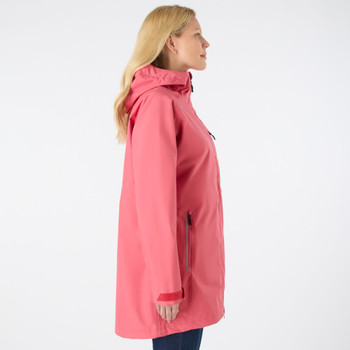 Musto Women's Sardinia Long Rain Jacket - Sweet Raspberry,  model side