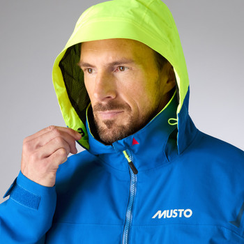 Musto BR1 Men's Aruba Blue Solent Jacket, hood