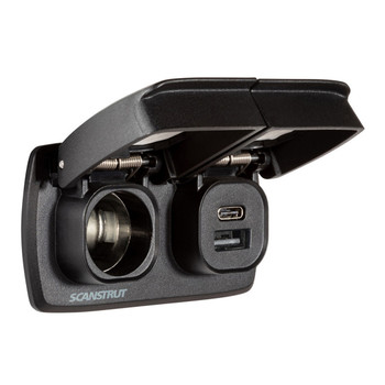 Scanstrut Flip Pro Duo USB Charger & 12v Power Socket