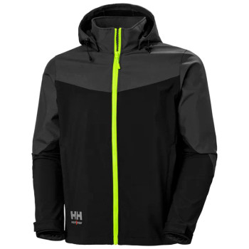 HH Workwear Oxford Hooded Softshell Jacket - Black/Ebony