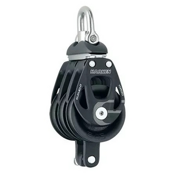 Harken Element Triple Swivel Block w Becket - 45mm