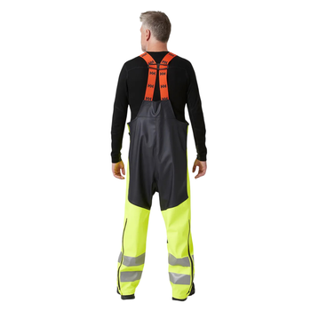 Helly Hansen Alna 2.0 Hi Vis Rain Trousers In Yellow/Ebony