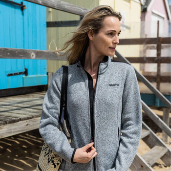 Musto Knitted Grey Women's Fleece, lifestyle