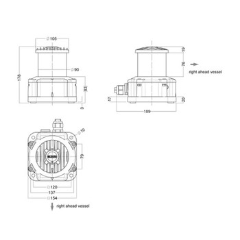 Glamox AquaSignal 60 LED A/R GREEN 360° 24VDC