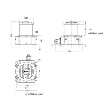 Glamox AquaSignal 60 LED A/R YELLOW 360° 115-230 VAC