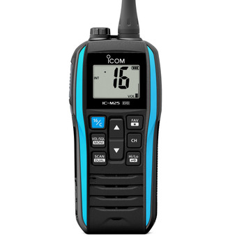 ICOM M25 EVO Hand Held VHF Radio Blue