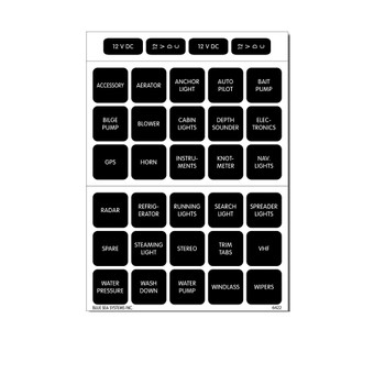 Blue Sea Square Format Labels Black 30