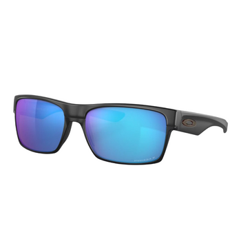 Oakley Two Face Sunglasses - Prizm Sapphire Polarized Lenses - Matte Black Frame