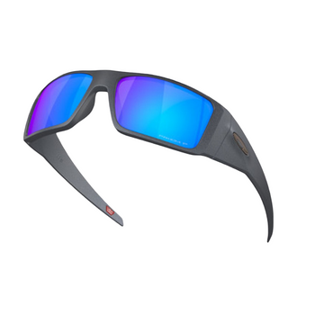 Oakley Heliostat Sunglasses - Prizm Sapphire Polarized Lenses - Blue Steel Frame