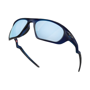 Oakley Lateralis Sunglasses - Prizm Deep Water Polarized Lenses - Matte Transparent Blue Frame