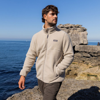 Musto Cove Deep Pile Men's Fleece Jacket - Pure Cashmere, lifestyle