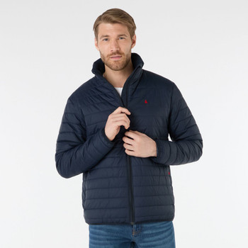 Musto Original Lite Puffer Men's Navy Jacket, front model