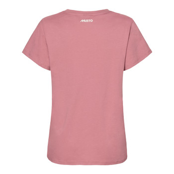 Musto Original Women’s V-Neck T-Shirt – Pink_2