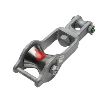 BMM Wide Tackle Block Galvanized with Swivel Fork Roller