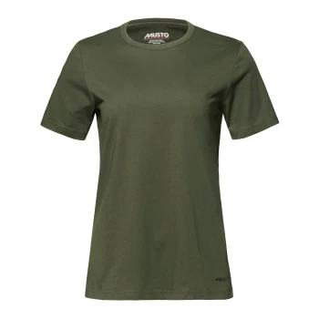 Musto Women's Essential T-Shirt in Deep Green, front