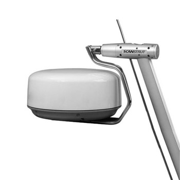 Scanstrut Self Levelling Radar Mount - Radars mounted front of backstay