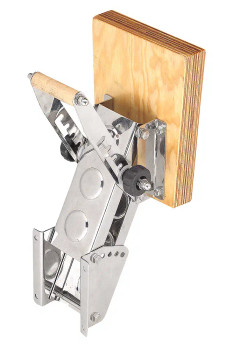 Trem Adjustable Outboard Bracket S/S Wood Pad Trem Adjustable Outboard Bracket S/S Wood Pad